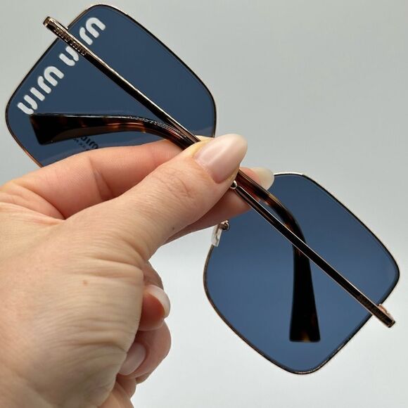 MIU MIU Sunglasses MU51YS ZVF1V1 Rose Gold/Dark Blue Women NEW